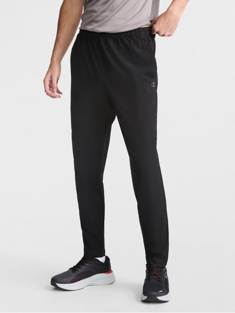 Champion | Men’s Performance Jogger Pants Black Zip Pocket Athletic Activewear